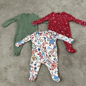 Like New Three Adorable Old Navy 0-3 Month Sleepers